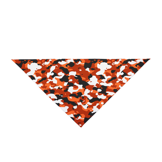 Orange Camouflage Dog Bandana