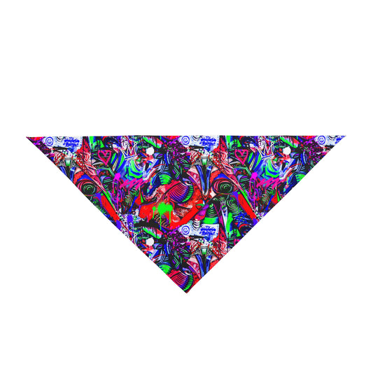 Neon Graffiti Dog Bandana