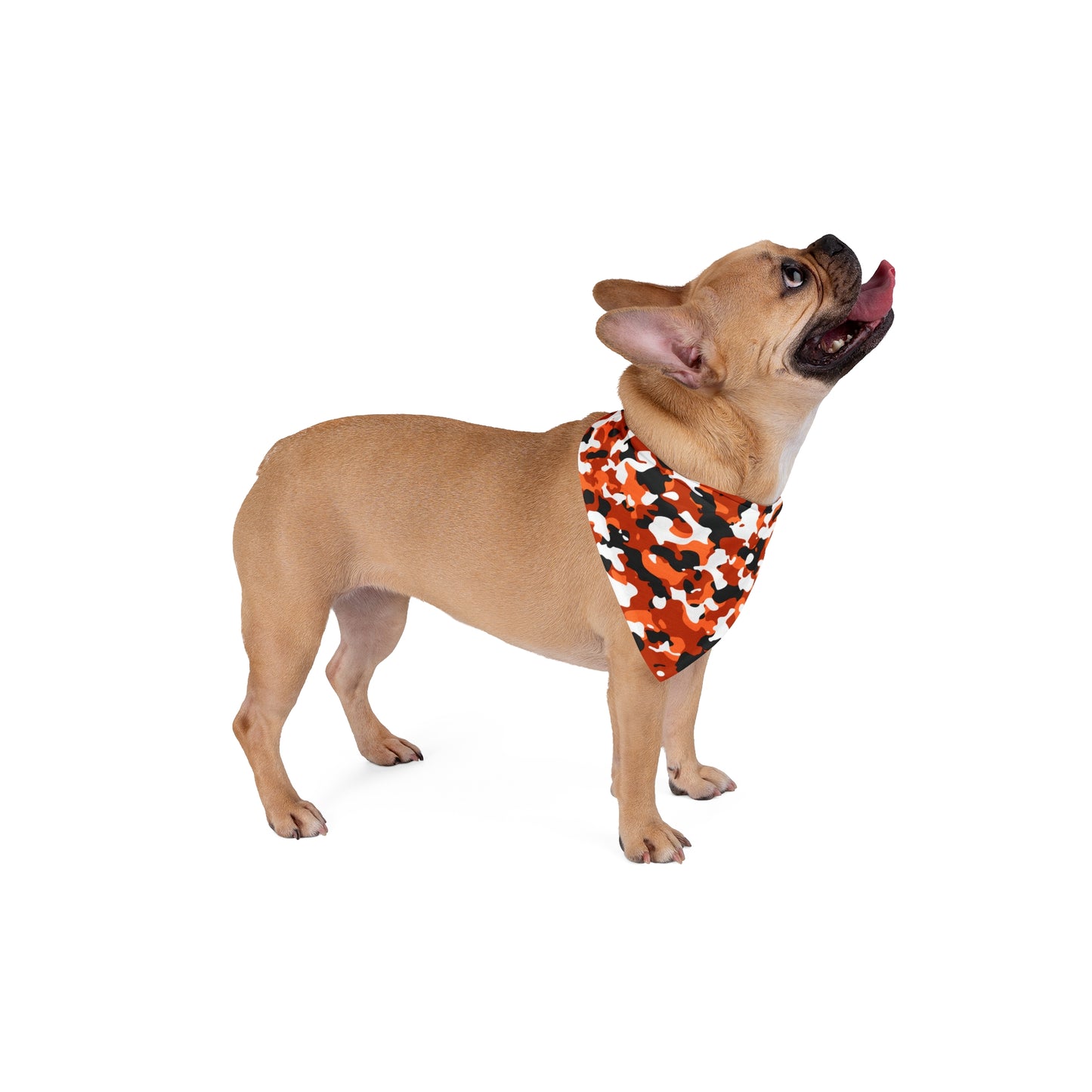 Orange Camouflage Dog Bandana