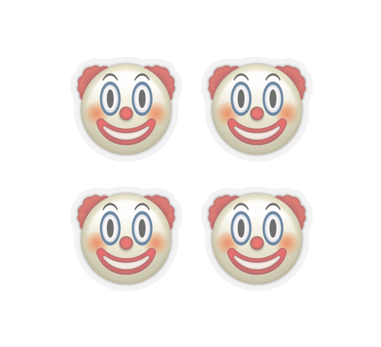 Clown Emoji Stickers - Premium Vinyl Kiss-Cut Sticker Set