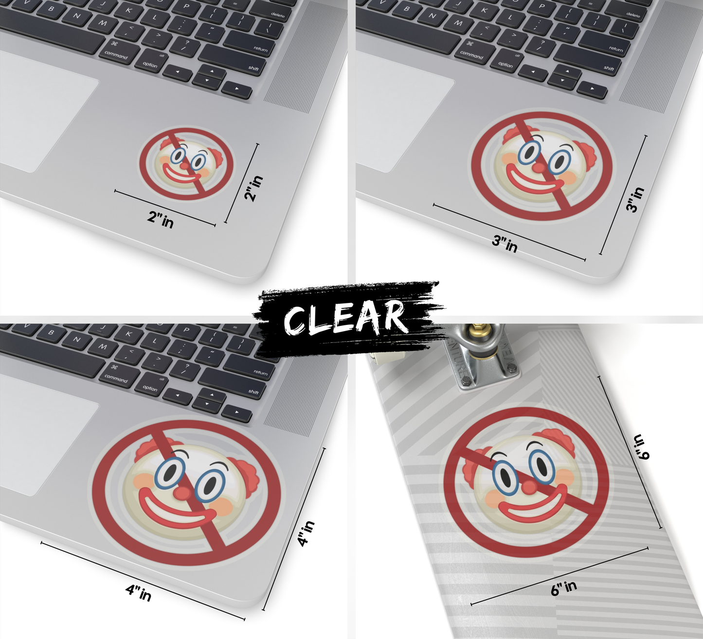 Don't Be A Clown Emoji Kiss-Cut Sticker