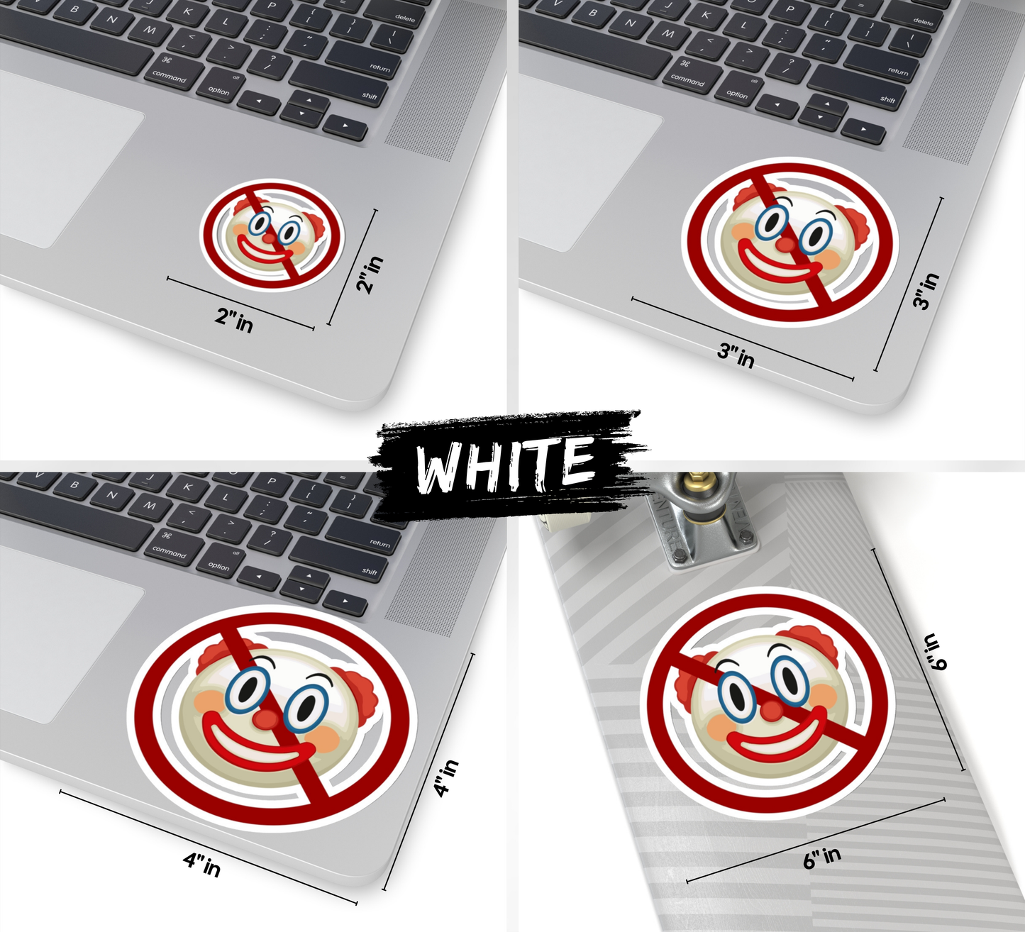 Don't Be A Clown Emoji Kiss-Cut Sticker