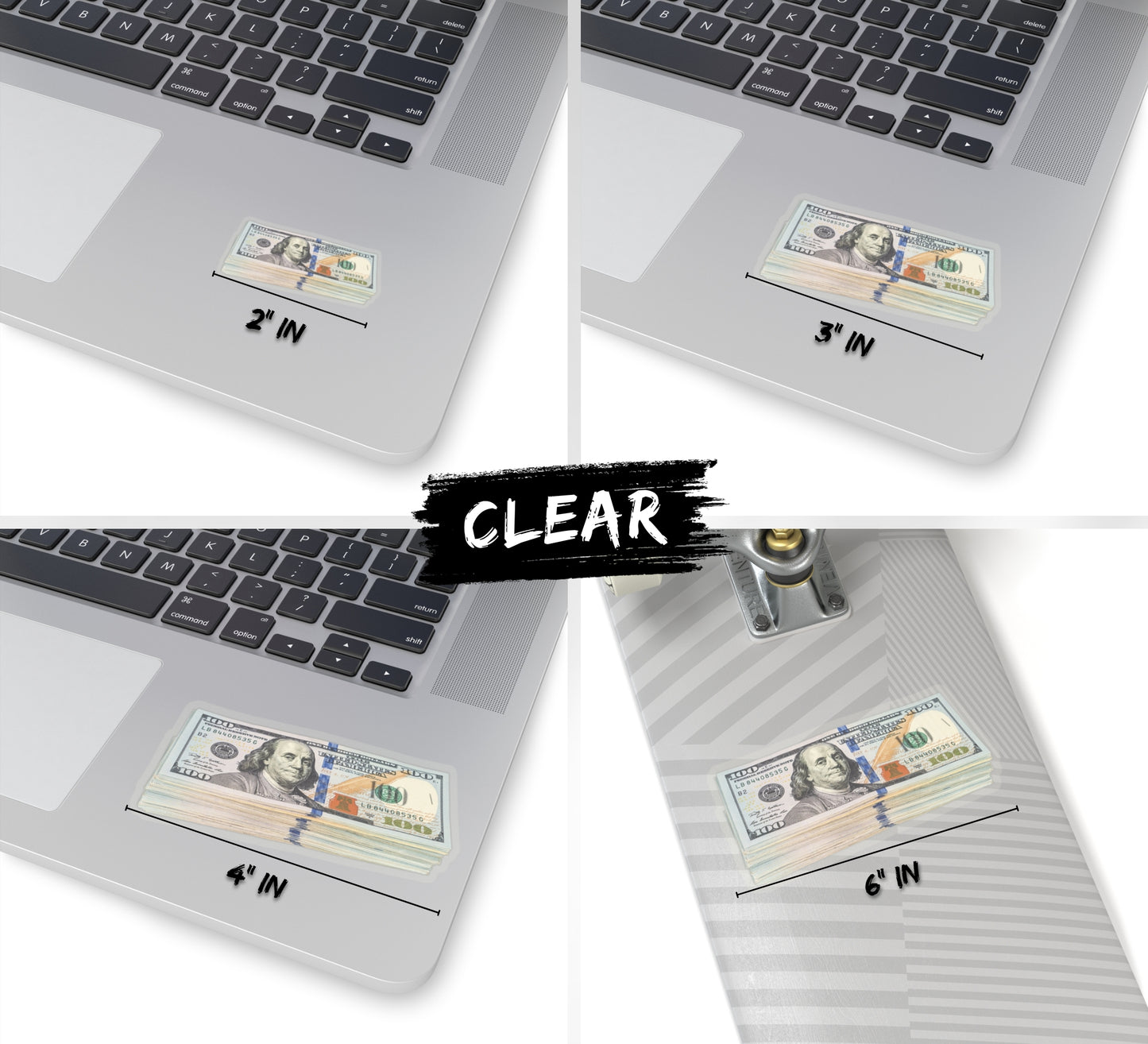Stack of Hundred Dollar Bills Money Sticker