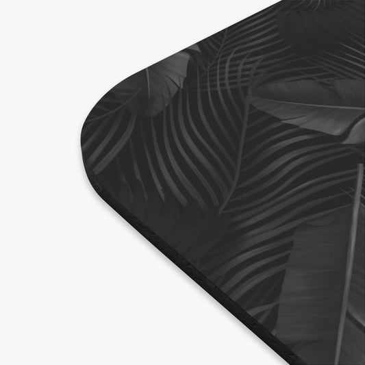 Black Tropical Leaves Mousepad