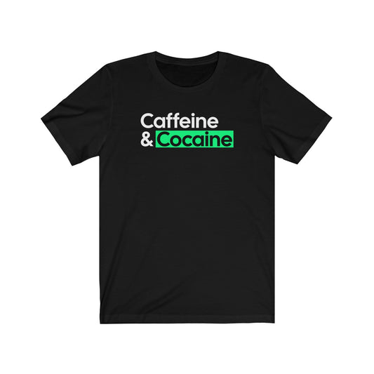 Caffeine_Cocaine black tshirt mockup