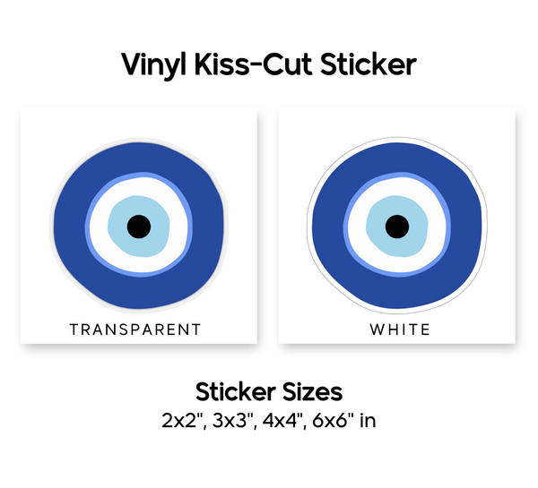 Greek Evil Eye Kiss-Cut Sticker