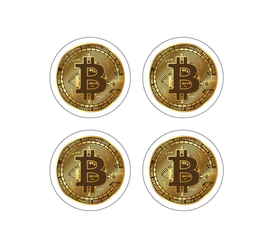Gold Bitcoin Sticker Sheet
