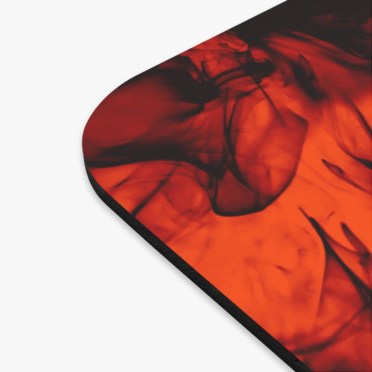 Orange + Black Smokey Fire Mousepad