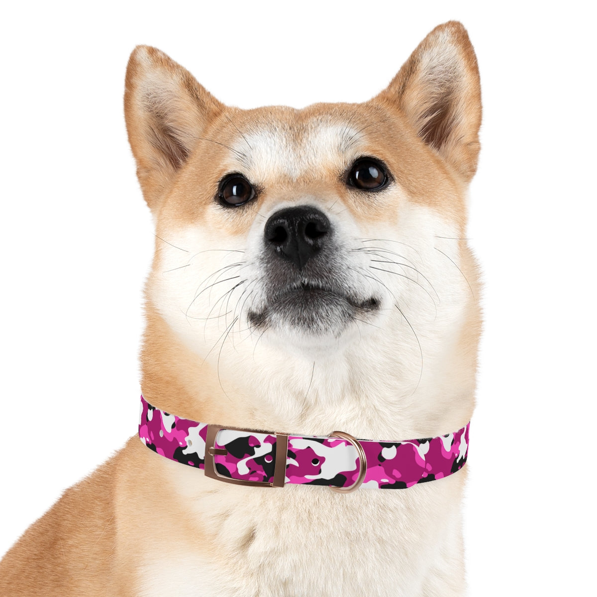 Pink Camouflage TPU Dog Collar