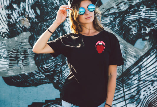 Pink Lips Tongue Out T-Shirt