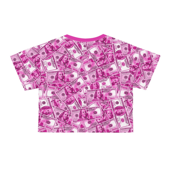 Pink Money 100 Dollar Bills AOP Crop Top – Dryp Factory