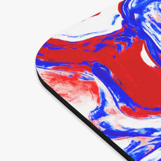 Red + White + Blue Liquid Marble Mousepad