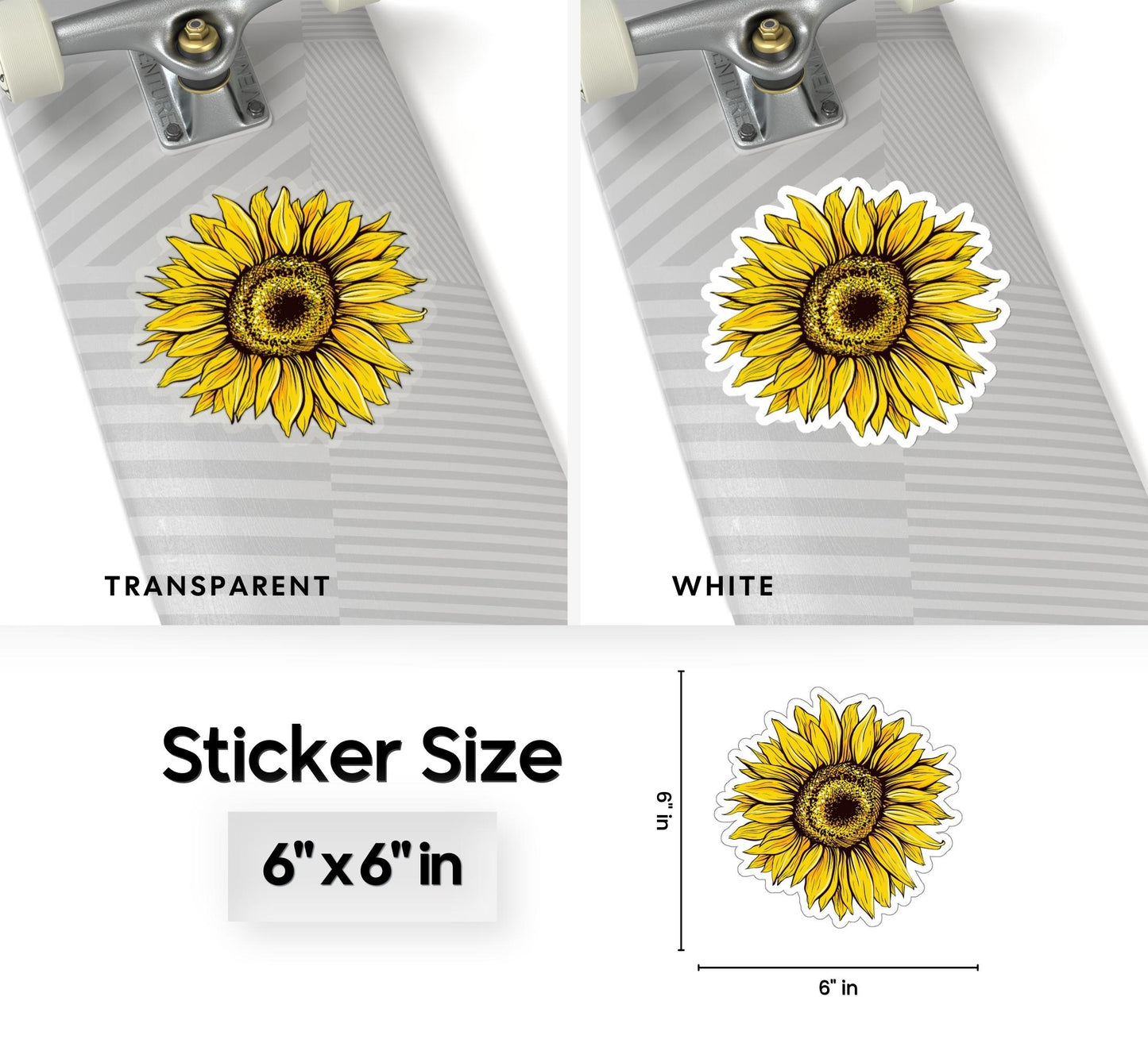 Sunflower Kiss-Cut Sticker