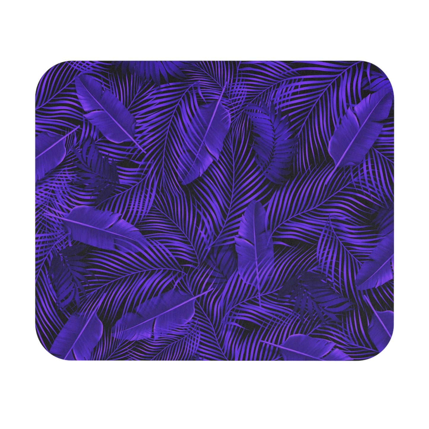 Purple Tropical Plant Leaves Mousepad