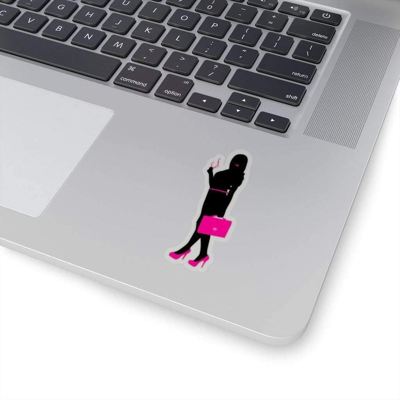 Boss Babe Silhouette Woman Sticker Transparent / 3" × 3" Dryp Factory