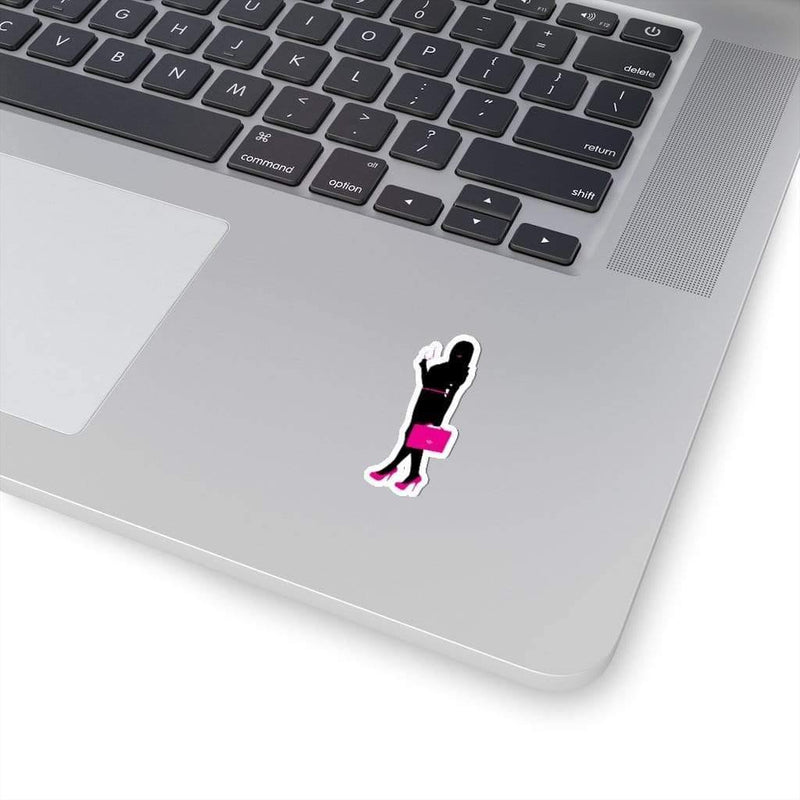 Boss Babe Silhouette Woman Sticker White / 2" × 2" Dryp Factory