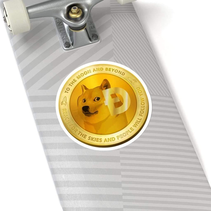 Doge Coin Crypto Kiss-Cut Sticker 6" × 6" / White