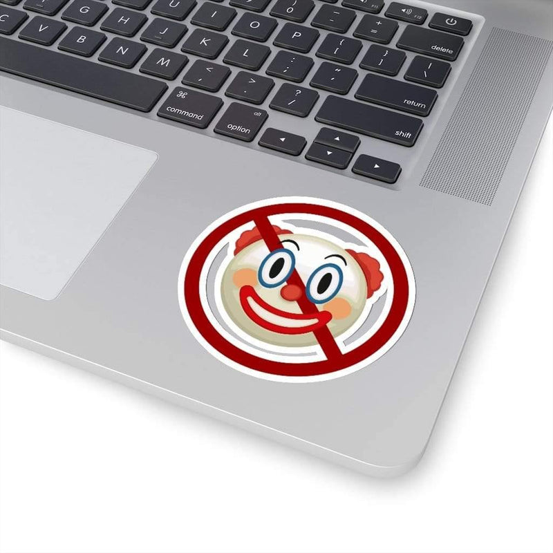 Don't Be A Clown Emoji Kiss-Cut Sticker 3" × 3" / White