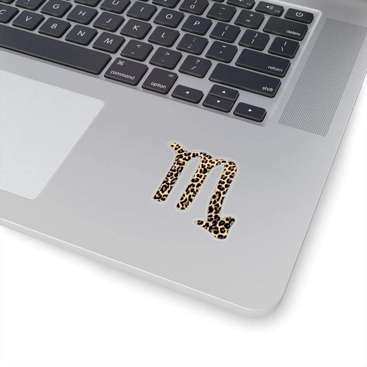Leopard Print Scorpio Kiss-Cut Sticker