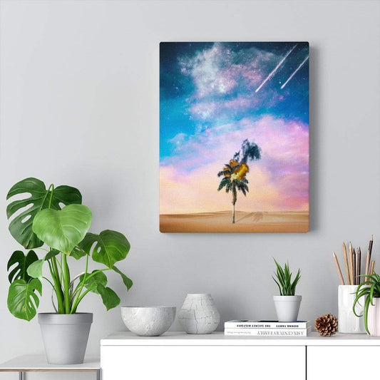 Palm Tree Apocalypse Canvas Wall Art 11″ × 14″ / Premium Gallery Wraps (1.25″) Dryp Factory