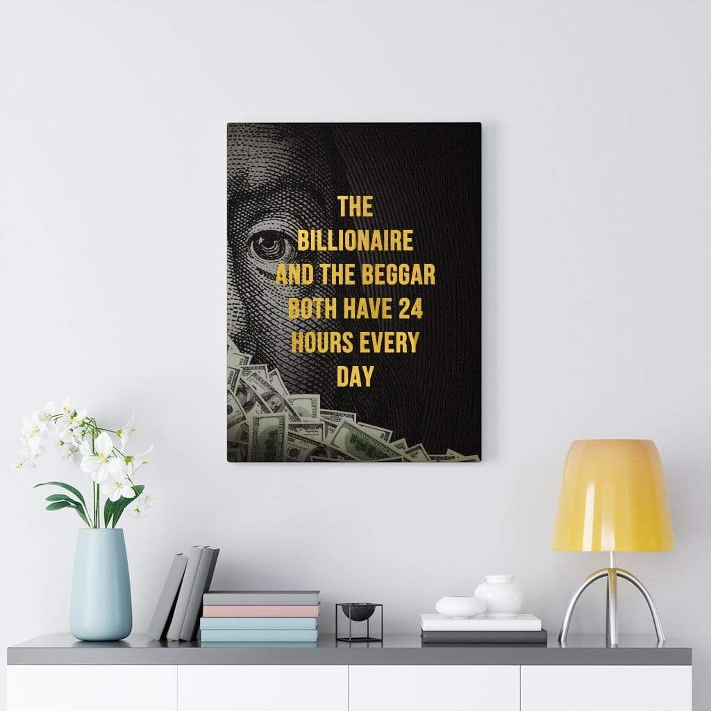 the Billionaire & the Beggar Canvas Wall Art 18″ × 24″ / Premium Gallery Wraps (1.25″)