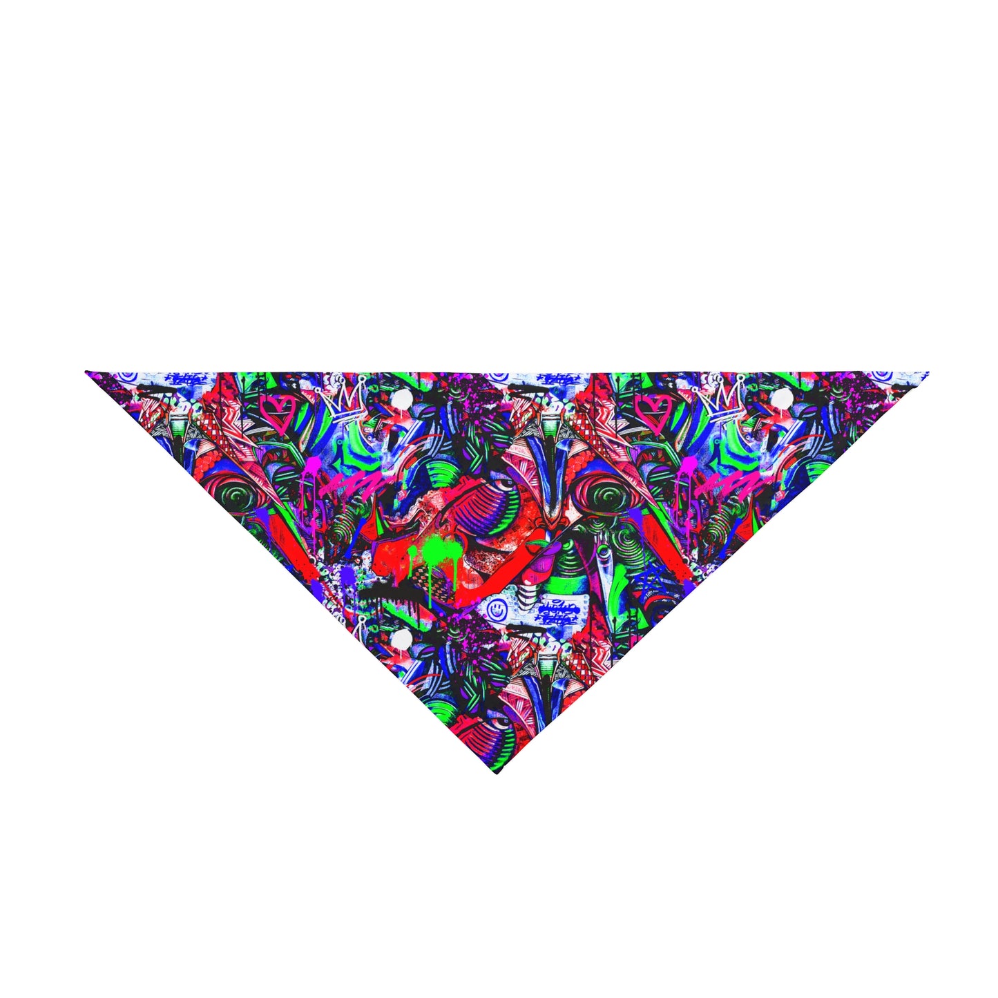 Neon Graffiti Dog Bandana