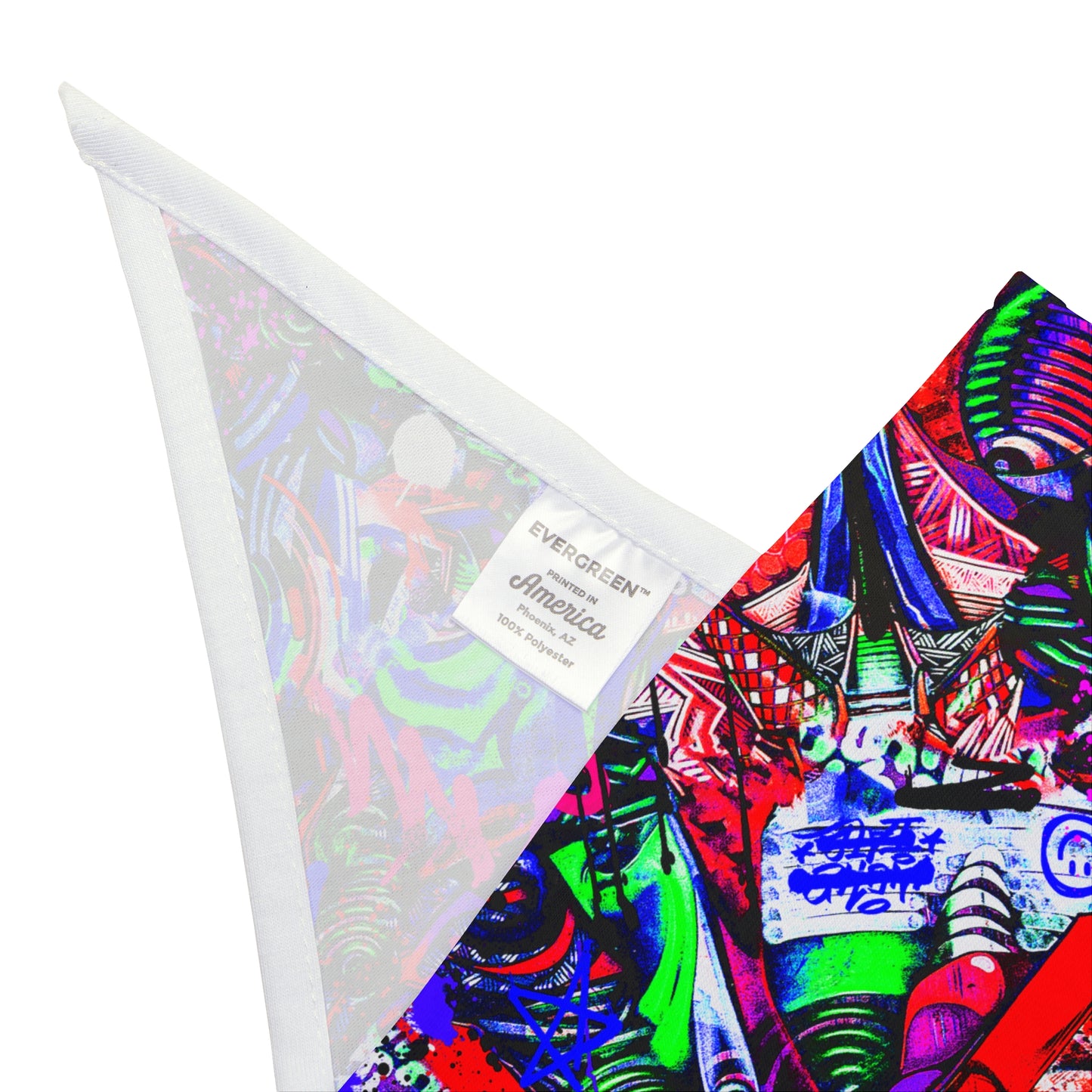 Neon Graffiti Dog Bandana