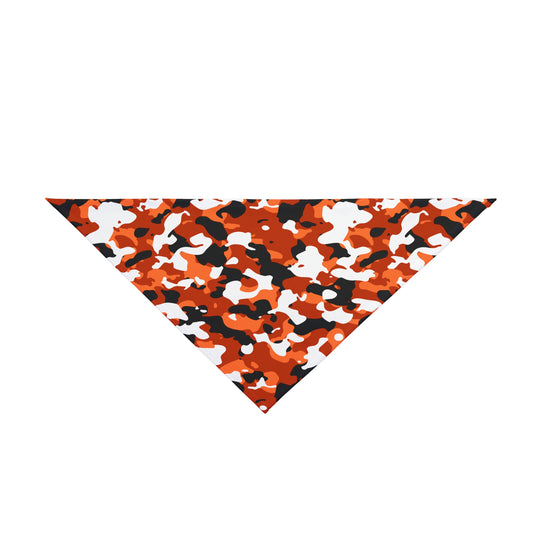 Orange Camouflage Dog Bandana