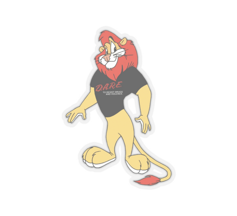 Daren the Lion DARE Program Mascot Kiss-Cut Sticker