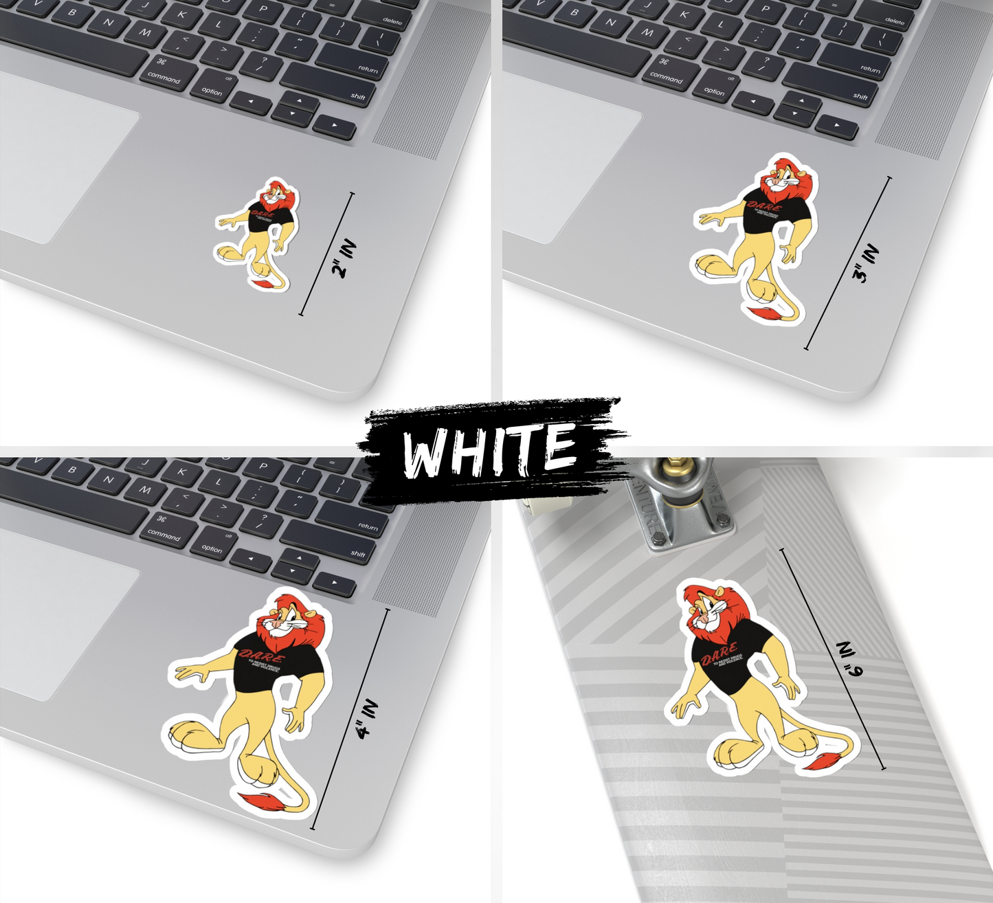 Daren the Lion DARE Program Mascot Kiss-Cut Sticker