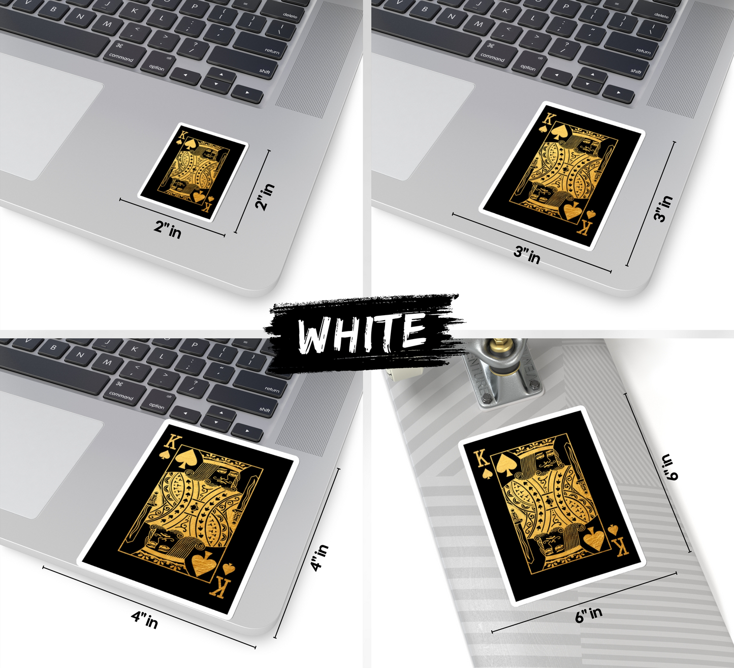 Gold King of Spades Kiss-Cut Sticker
