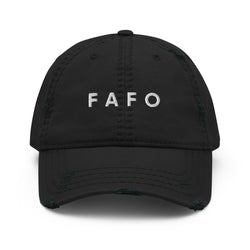 FAFO Distressed Dad Hat