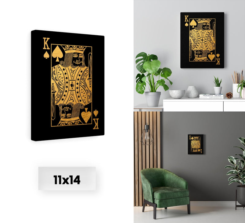 Gold King of Spades Canvas Wall Art