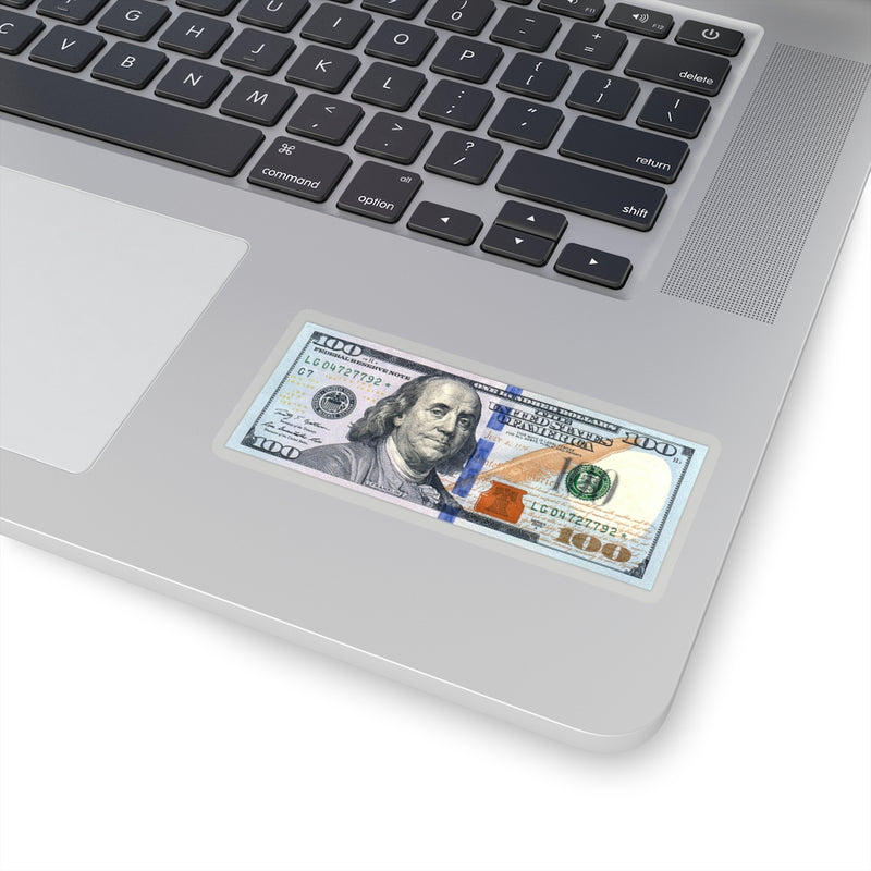 US 100 Dollar Bill Money Sticker - Premium Vinyl Kiss-Cut Sticker
