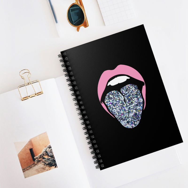 Pink Lips Tongue Out Notebook
