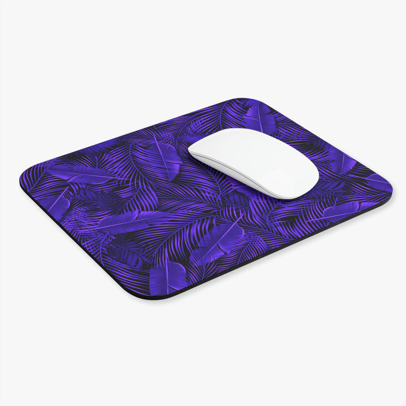 Purple Tropical Plant Leaves Mousepad