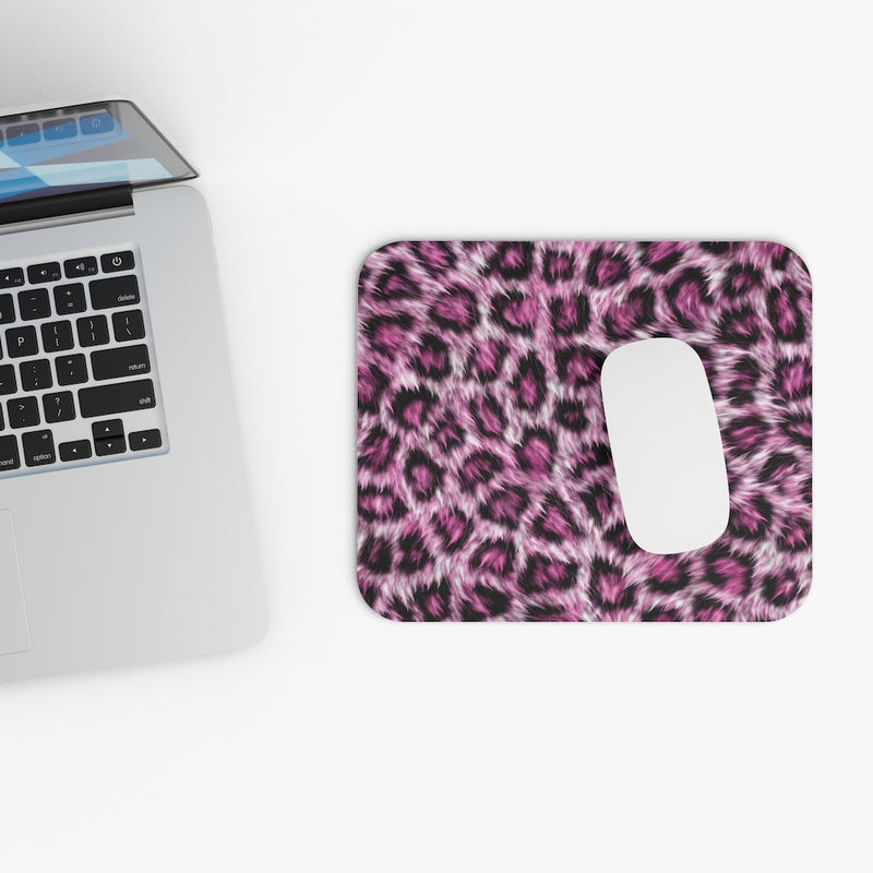 Pink Leopard Print Mousepad