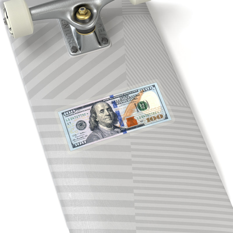 US 100 Dollar Bill Money Sticker - Premium Vinyl Kiss-Cut Sticker