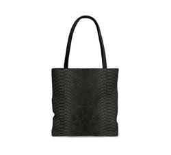 Black Snakeskin Tote Bag