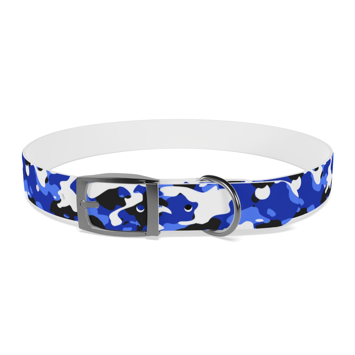 Blue Camouflage TPU Dog Collar