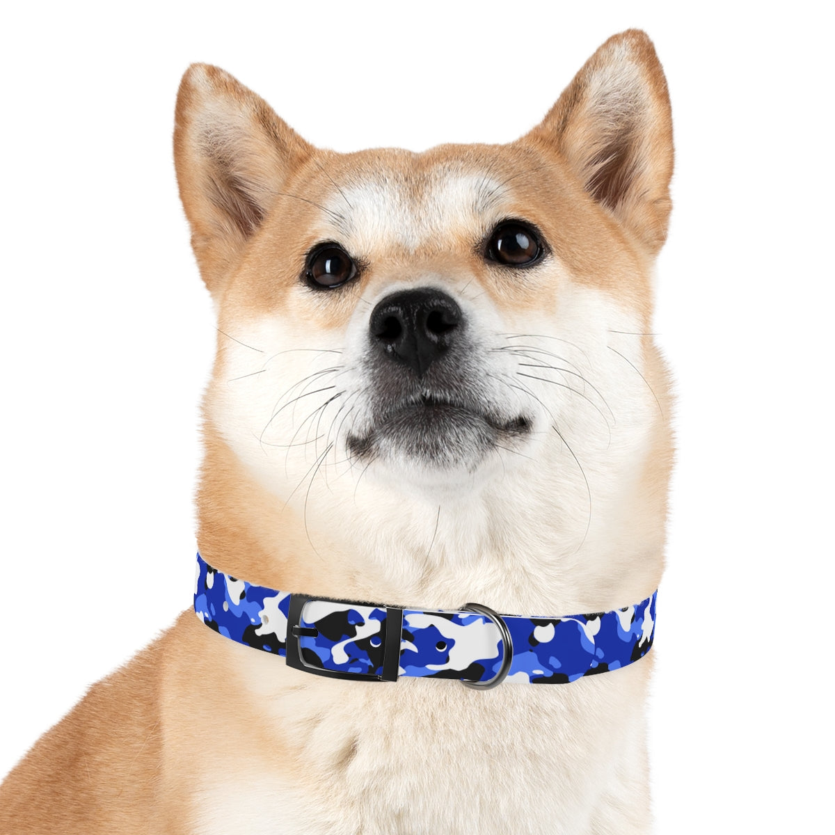 Blue Camouflage TPU Dog Collar