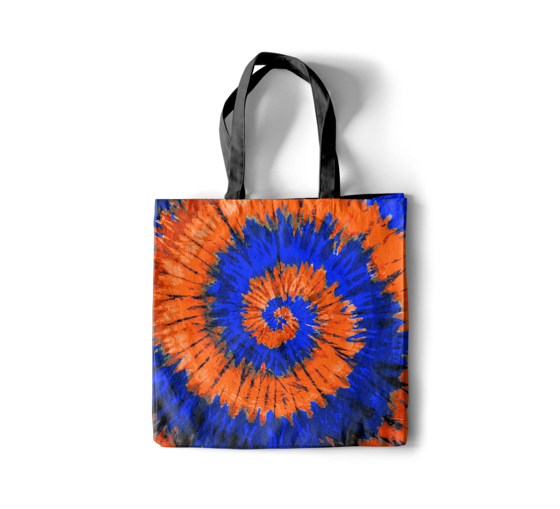 Blue + Orange Tie-Dye Tote Bag - Sublimation All Over Print