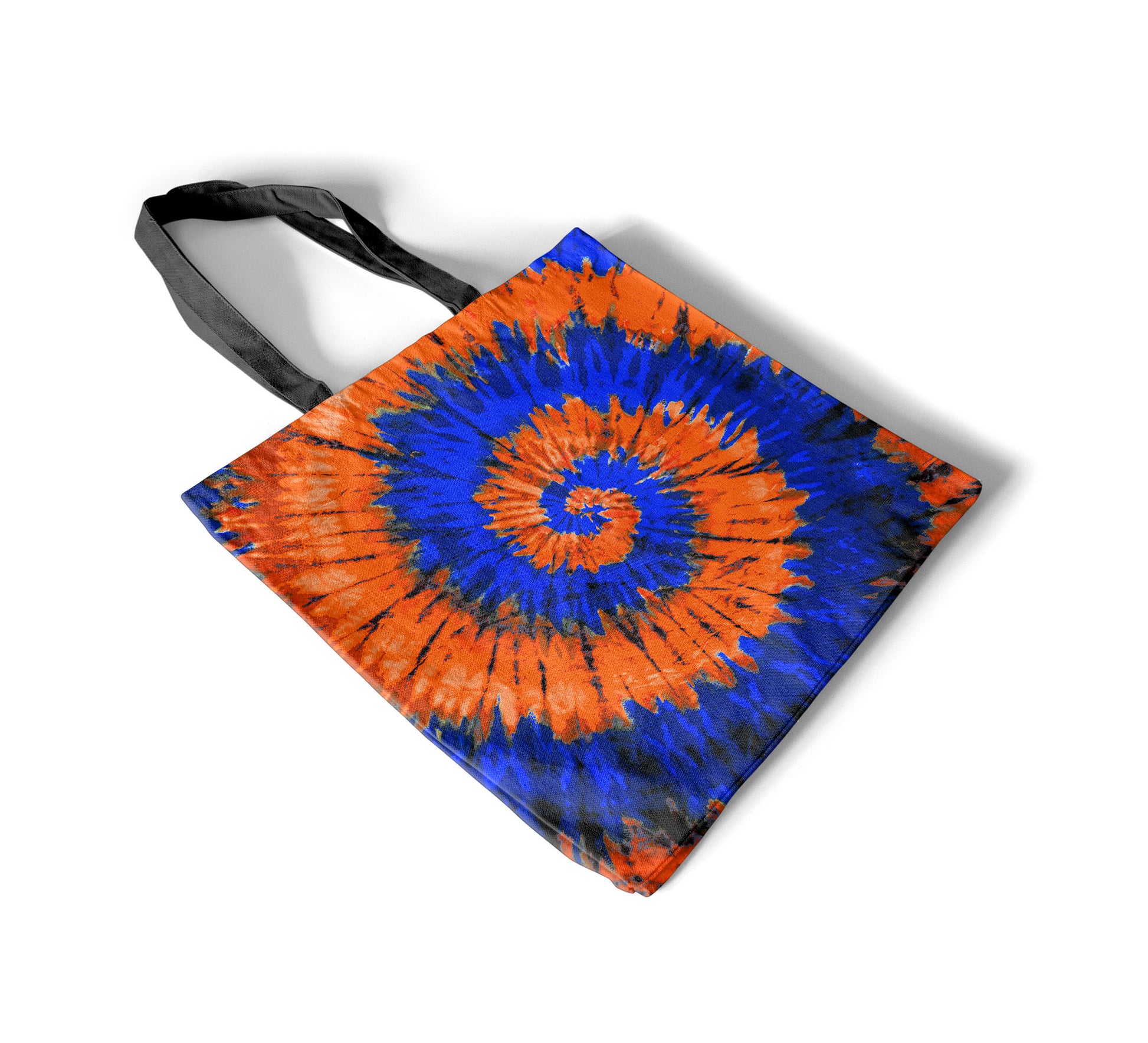 Blue + Orange Tie-Dye Tote Bag - Sublimation All Over Print