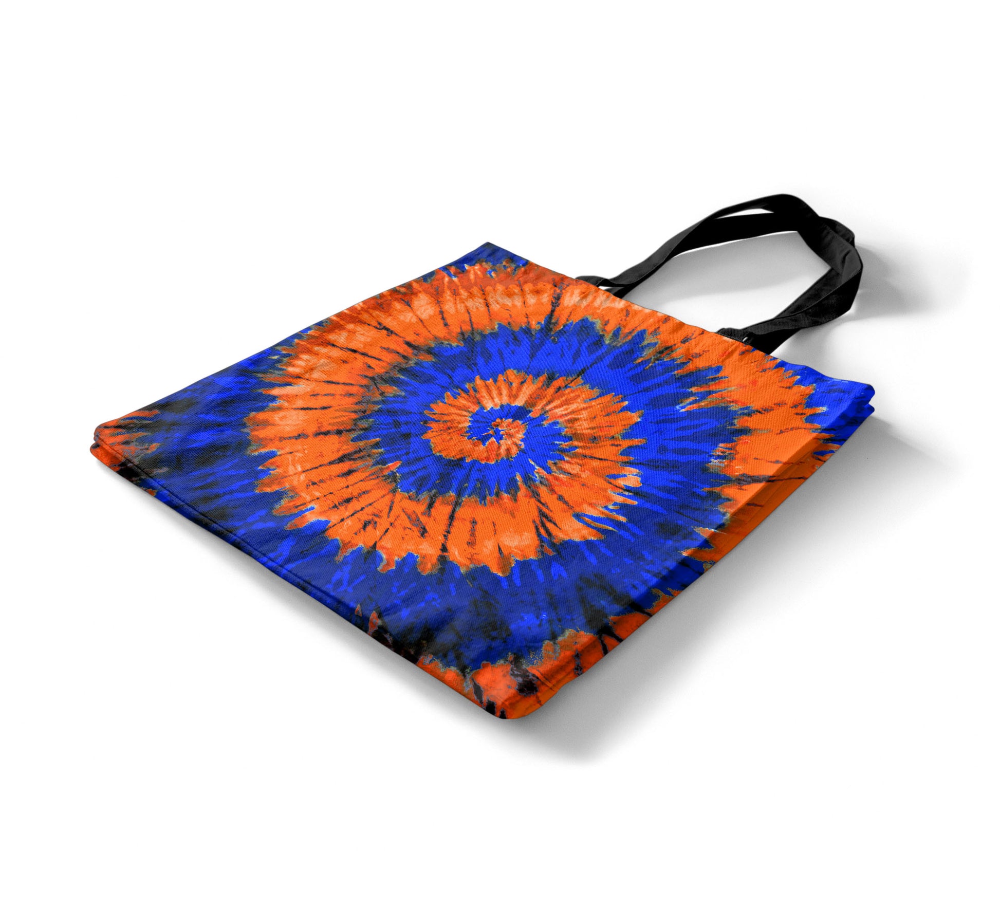 Blue + Orange Tie-Dye Tote Bag - Sublimation All Over Print