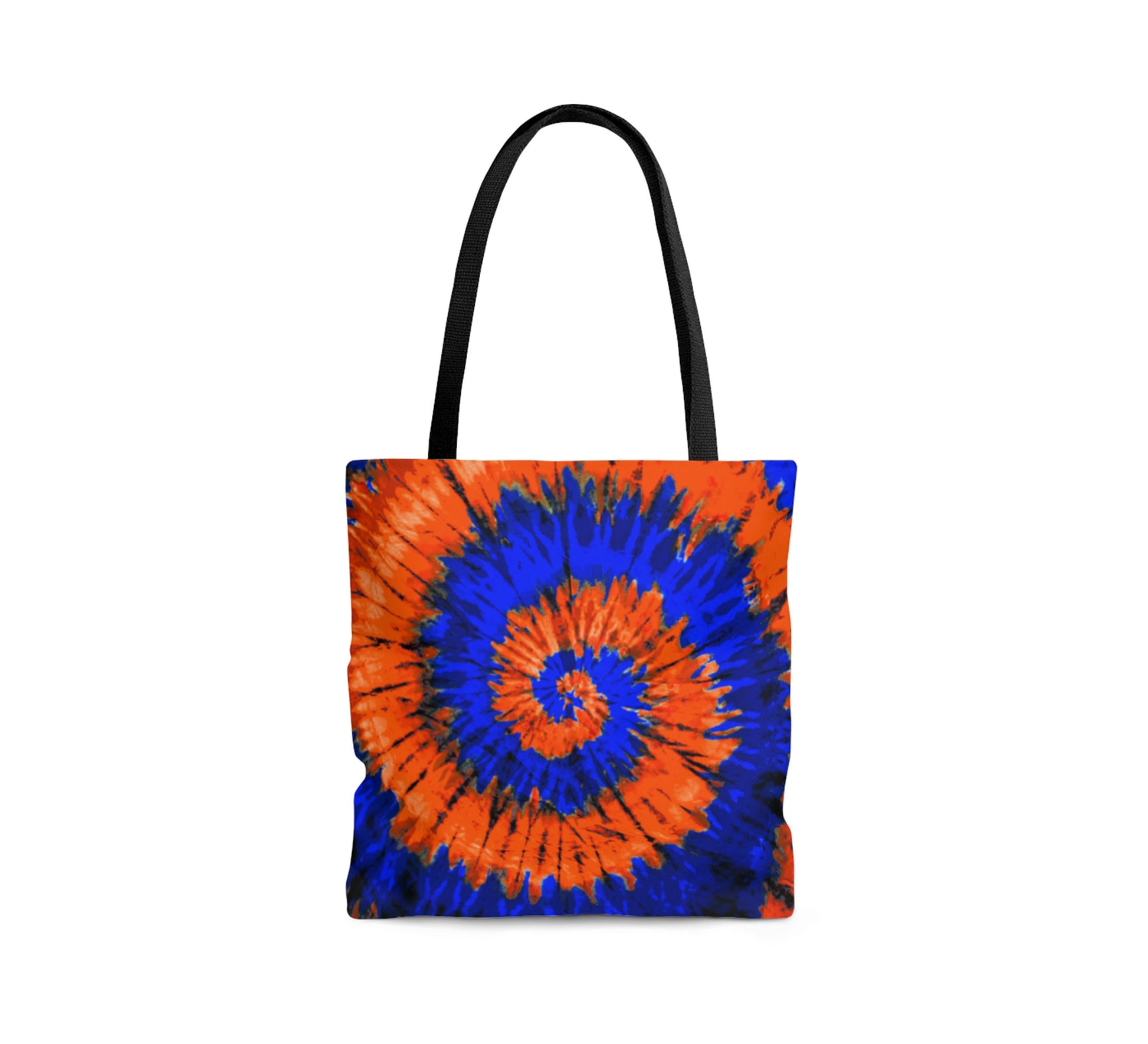 Blue + Orange Tie-Dye Tote Bag - Sublimation All Over Print