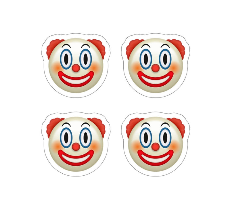 Clown Emoji Stickers - Premium Vinyl Kiss-Cut Sticker Set