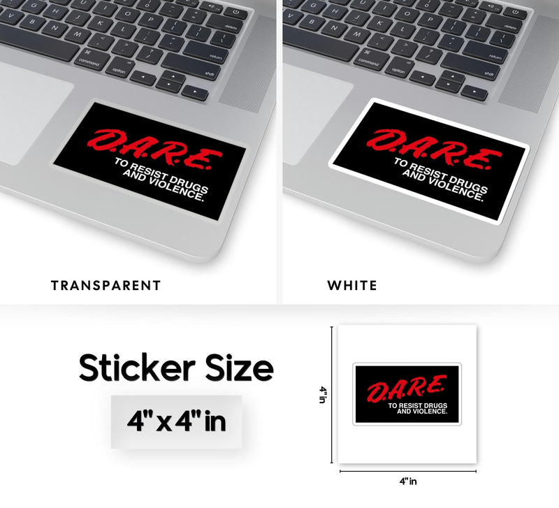 D.A.R.E To Resist Drugs and Violence Kiss-Cut Sticker
