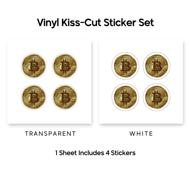 Gold Bitcoin Sticker Sheet