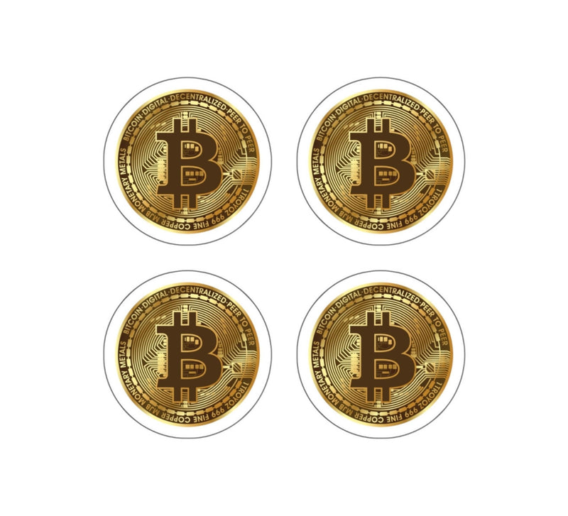 Gold Bitcoin Sticker Sheet