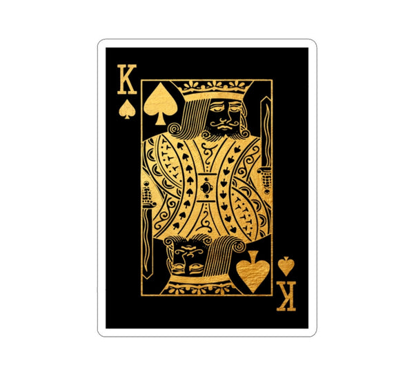 Gold King of Spades Kiss-Cut Sticker